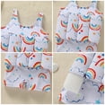 thumbnail image 3 of IBTOM CASTLE Kids Toddler Girls Floatation Swimsuit with Adjustable Buoyancy Baby Float Suit Swim Vest One Piece Swimwear Bathing Suit 18-24 Months White - Rainbow, 3 of 8