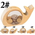 thumbnail image 2 of Coofit Coin Bank Creative Wood Animal Shape Coin Saving Box Money Saving Box, 2 of 8