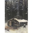 thumbnail image 2 of Remington, Frederic 14x18 White Modern Wood Framed Museum Art Print Titled - Antoines Cabin, 2 of 4