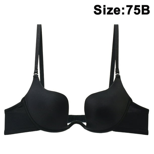 Buy Low Back Bra for Women Wirefree Seamless Bra Backless Multiway Straps  Convertible Halter Bra with Padded Removeable, Black, Medium at