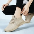 thumbnail image 6 of Walking Shoes Women,Women's Fashion Trail Running Shoes,Lightweight Mesh Breathable Sneakers,Outdoor Low Top Casual Sneakers,for Travel Mountaineering Running Training Fitness,Beige,6, 6 of 8