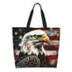 thumbnail image 1 of Disketp Retro American Eagle A Bolsa Tote Estampada para Mujer, Bolso de Hombro y de Mano para Compras y Viajes, 1 of 8