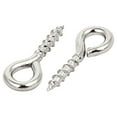 thumbnail image 2 of Ganchos de tornillo de metal de 1 mm de diámetro, assortimento de 100 piezas en tono plateado, 2 of 2
