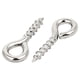 thumbnail image 2 of Ganchos de tornillo de metal de 1 mm de diámetro, assortimento de 100 piezas en tono plateado, 2 of 2