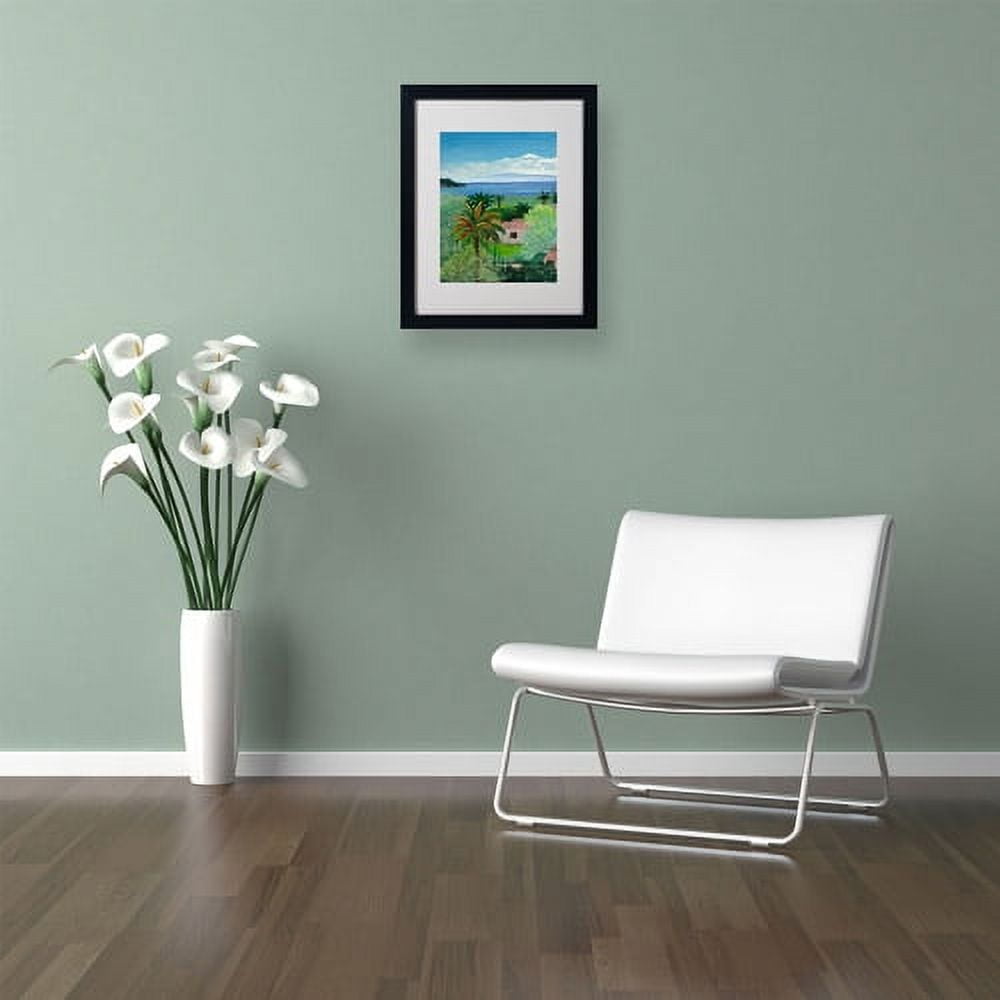 Trademark Fine Art "Costa Rican Beach" Canvas Art by Anonymous, Black Frame