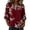 Red, variant on Women's Plus Size Casual Printed Blouse Short Sleeve Shirt Tunic Top Flowy Black L