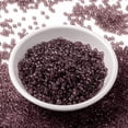 thumbnail image 3 of Round Rocailles Beads Japanese Seed Beads 8/0 (RR142) Transparent Smoky Amethyst 3mm Hole: 1mm 422-455pcs/10g, 3 of 4