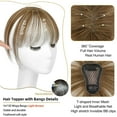 thumbnail image 3 of WEIWEIGG 3D Hand-Woven Clip In Fringe, Human Hair Extension for Women, Brown Black, Real Hair Bangs, Easy to Wear Natural Look, 3 of 9