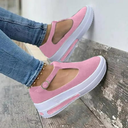 

women s fashion wedge platform buckle strap sandals ladies cusual solid shoes