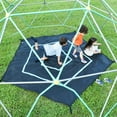 thumbnail image 6 of 12 FT  Climbing Dome with Hammock, Outdoor Play Equipment with Detachable Tent & Play Canopy, Easy Assembly Geometric Dome Climber Play Center for Kids 3 to 10, Load 1000 lbs, Jungle Gym, Grey, 6 of 9