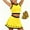 04-Yellow, variant on KHONTS Cheerleading for Women Tank Tops Pleated Skirts Cute Outfits for Carnival Party Clubwear 13-Red XL