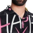 thumbnail image 5 of Valentine's Day Font Men's Casual Printed Button Down Short Sleeve Spread Collar Beach Shirts for Summer, Unisex, 5 of 6