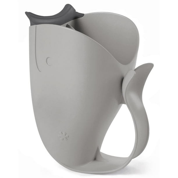 Vaso de enjuague para bebés Skip Hop MOBY, sin lágrimas, color gris cascada