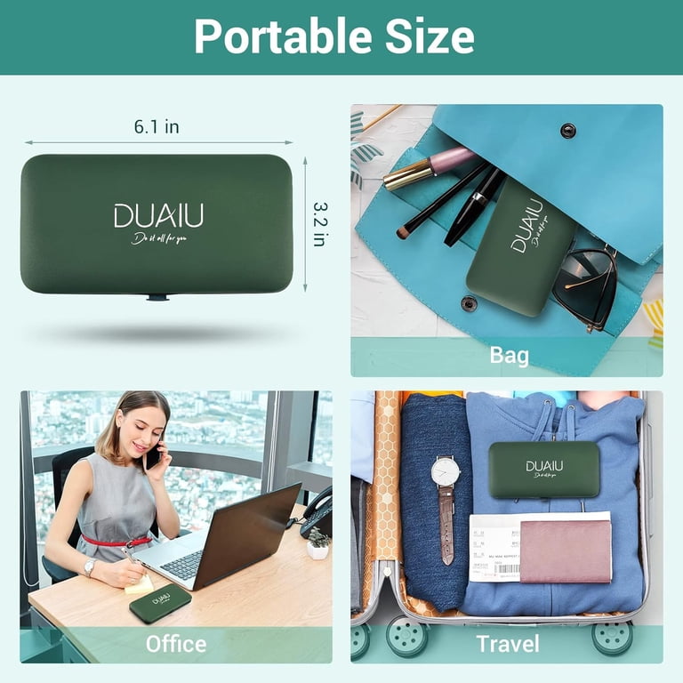 DUAIU 12-Piece Nail Care Kit, Green Travel Case photo 6