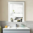thumbnail image 3 of Gymax Bathroom Wall Mirror W/Shelf Square Vanity Makeup Mirror Multipurpose Usage, 3 of 10