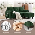 thumbnail image 2 of Soscana 4 Piece Sofa Set,Convertible Sectional Sofa Couch with Storage Ottoman and Storage Pockets, L Shaped 3 Seater+Reversible Ottoman+Loveseat+Accent Chair,Living Room Furniture Set for Apartment, 2 of 7