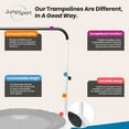 thumbnail image 2 of Open Box JumpSport 39" Exercise Handle Bar for Fitness Arched Leg Trampolines, 2 of 10