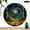 10x10in, variant on Patifu Spiral Galaxy Over Desert Spires Wall Clock Battery Operated Silent Sweep Movement 5mm Thick Wood 10x10in