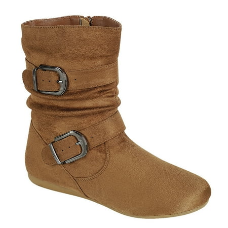 FP62 Women's Side Zipper Flat Heel Slouchy Ankle Booties FP62 Women's Side Zipper Flat Heel Slouchy Ankle Booties