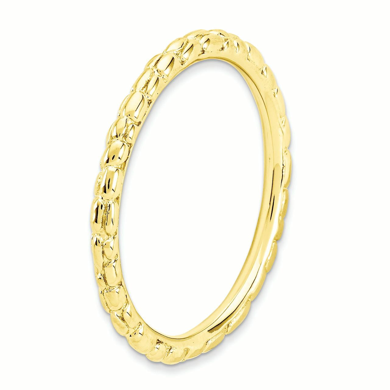 Sterling Silver Gold-Plated Twisted Ring
