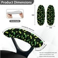 thumbnail image 6 of SCRAWLGOD Cucumber Polka Dot 3 Pcs Set Breathable Computer Chair Cover with Armrest Covers Removable High Back Chair Protector Stain Resistant Swivel Chair Slipcover, S, 6 of 7