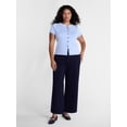 thumbnail image 2 of Terra & Sky Women's Plus Short Sleeve Button Up Sweater Top,Sizes,0X-5X, 2 of 5