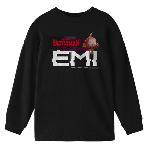 Ultraman: Rising Emi Youth Black Crew Neck Long Sleeve Tee -Medium