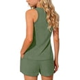 thumbnail image 3 of Hellosay Swimsuit with Shorts for Girls 2 Piece Tankini Ruched Swimwear with Pockets Vacation Bathing Suit Size 5-15, 3 of 7