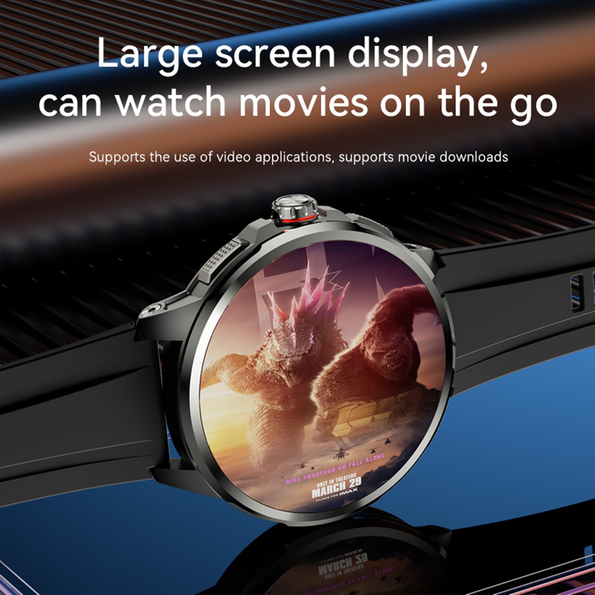 E EYAFA 4G Smart Watch Android System with 1.95 inch AMOLED Screen and SIM Card Slot 3GB RAM+32GB ROM
