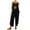 Black, variant on jsaierl Wide Leg Linen Jumpsuits for Women, Women Fashion Casual Printed Pocket Romper Long Playsuit Strap Button Jumpsuit
