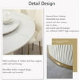 thumbnail image 6 of Montary 59" Modern Round Dining Table w/ Lazy Susan & Cylinder Base - White Sintered Stone Tabletop for 6-8, Marble Design (Table Only), 6 of 7