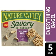 Nature Valley Savory Nut Crunch Bars, Everything Bagel, 5 Bars, 4.45 OZ