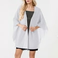 thumbnail image 2 of Camisa de gasa en capas: chal fino y transpirable, a juego con el vestido de novia, blusa de vestido de noche, lisa., 2 of 5