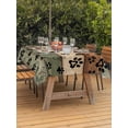 thumbnail image 3 of Outdoor Tablecloths with Umbrella Hole & Zipper, Sage Green Brown Rectangle Tablecloth 60x120 Inch, Farmhouse Dog Paw Vintage Waterproof Table Cloth, Patio/Pool/Picnic Table Covers, 3 of 8
