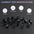 thumbnail image 2 of Uxcell 100-Pack Marcadores de Perchas para Ropa, Clips de Tamaño Codificados por Color de Plástico Tamaño 3XL que se Ajustan a Varillas de 3mm-5mm [Negro], 2 of 6