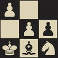 thumbnail image 2 of Green, Jacob 26x26 Black Ornate Wood Framed with Double Matting Museum Art Print Titled - Chess Puzzle III, 2 of 4