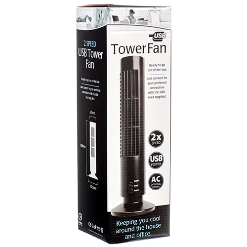 Portable Mini Tower Fan USB Powered 2 Speed Desk Office Home Personal