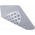 thumbnail image 1 of Bath Tub Shower Mat 40 x 16 Inch Non-Slip and Extra Large, Bathtub Mat with Suction Cups, Machine Washable Bathroom Mats with Drain Holes, Grey, 1 of 4