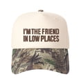 thumbnail image 5 of VERGIAC I'M THE FRIEND IN LOW PLACES Letter Embroidered Trucker Hat, Unisex Adjustable Snapback Mesh Cap for Travel Daily Casual Wear, 5 of 11