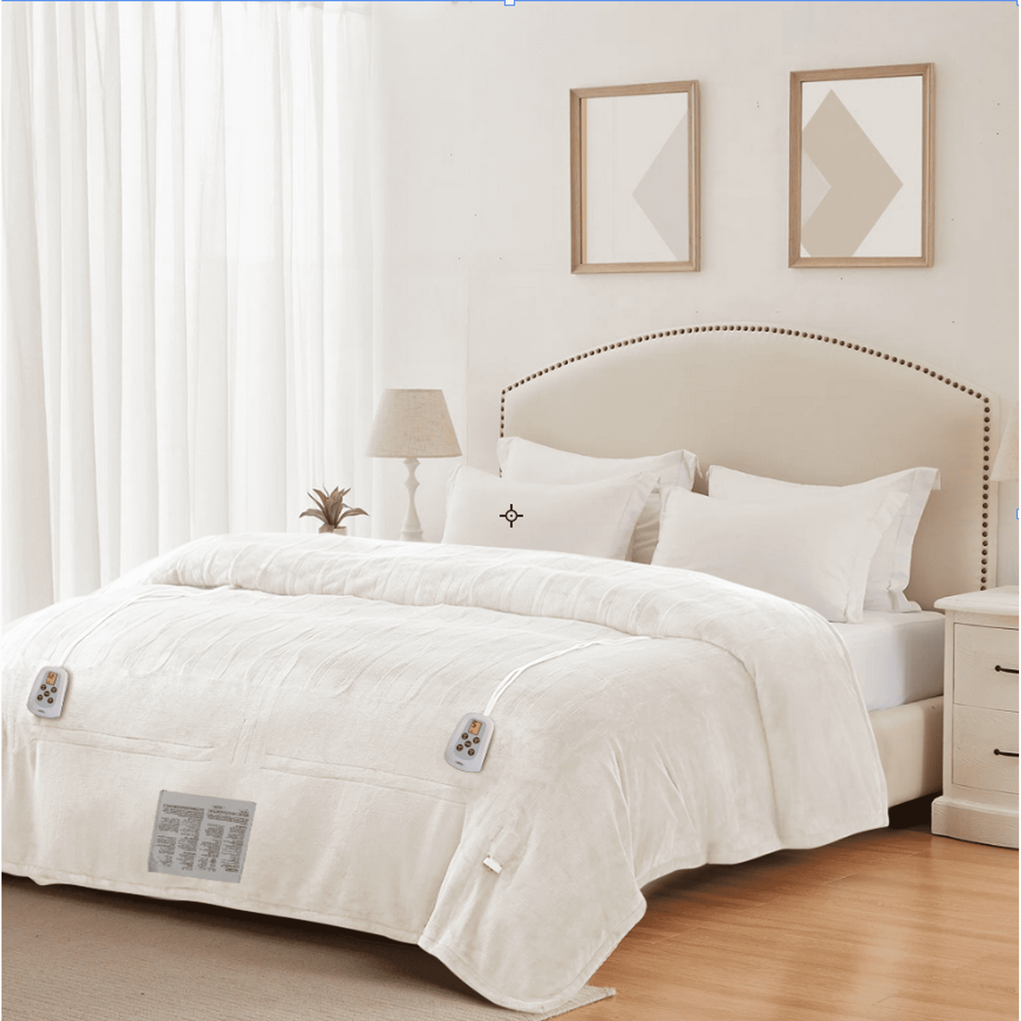 Royalcraft Electric Blanket Queen Size with Dual Control, 10 Heating  Levelsu0026 12 hours Auto-off, Overheat Protection, White - Walmart.com