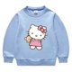 thumbnail image 3 of Hello Kitty suéter de moda de dibujos animados para niñas primavera y otoño cuello redondo niños de manga larga top con fondo mantener la ropa abrigada, 3 of 5