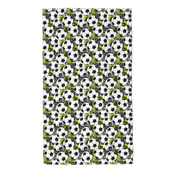 Balery Soccer and Football Toalla de Microfibra Premium con Estampado – 27.5x16 pulgadas, Alta Absorción, Suave y Aterciopelada, Secado Rápido