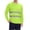 Yellow, variant on Plcasen Men High Visibility Long Sleeve Safety Work Shirt Round Neck Reflective Strips Mesh Top