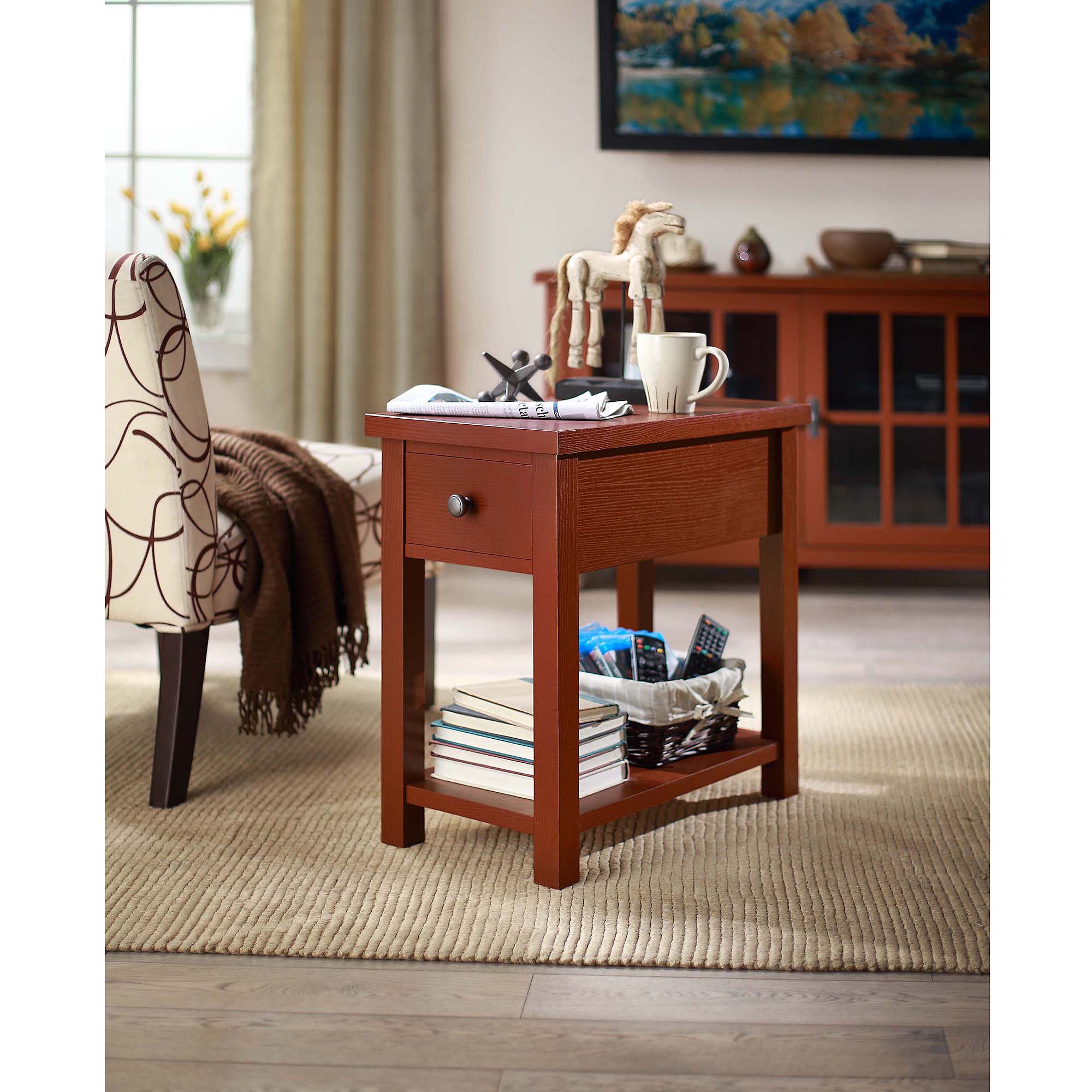 Better Homes & Gardens Oxford Square End Table with Drawer, Solid Wood, Multiple Finishes - image 2 of 5