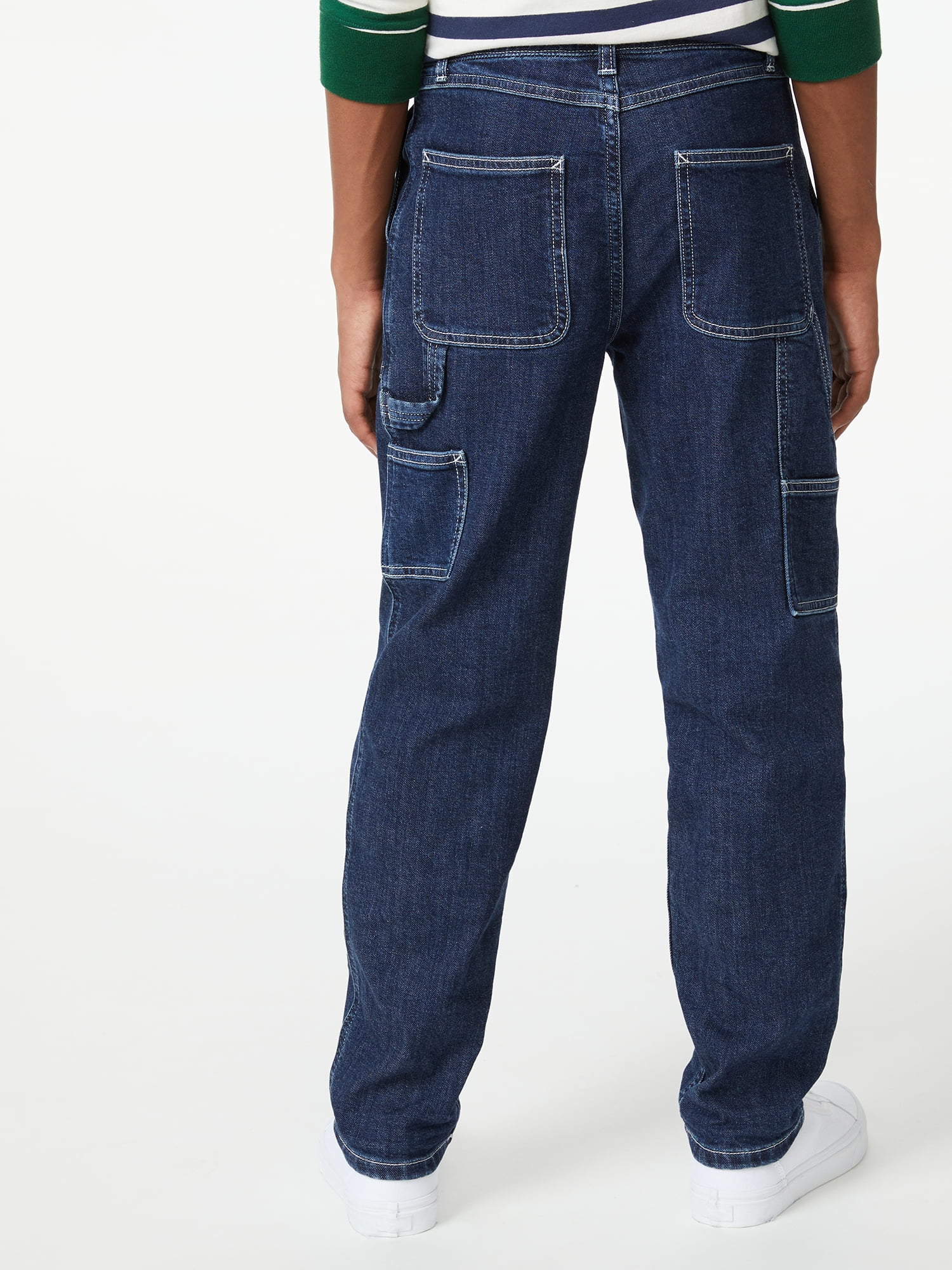 Free Assembly Boys Brushed Carpenter Jeans, Sizes 4-18