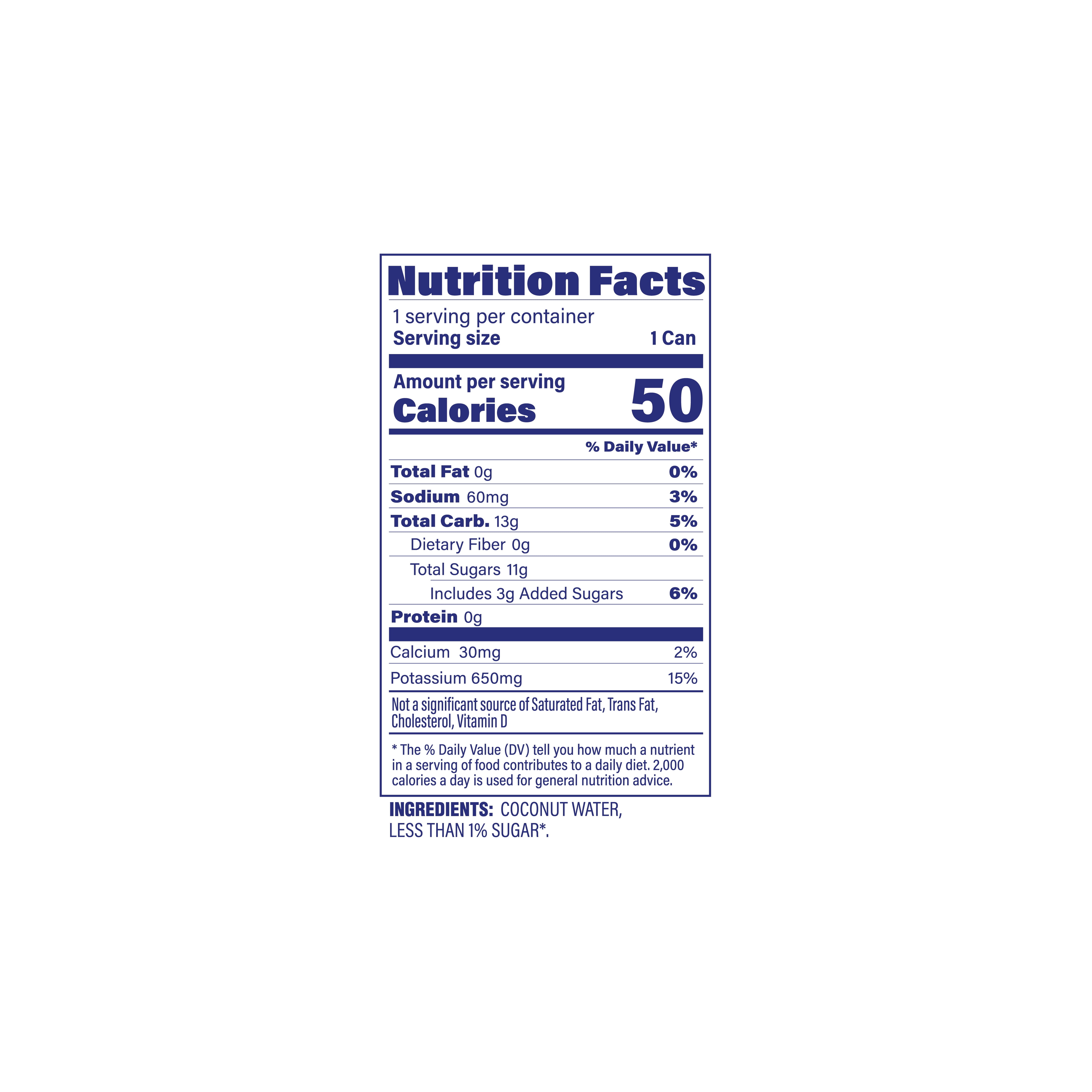 C2O Pure Coconut Water, Coconut Water Hydration Pack, 10.5 fl oz, 8 Pack