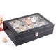 thumbnail image 4 of Caja de reloj de cuero Zulema Organizador de reloj con forro de 10 almohadas, 4 of 8