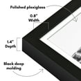 thumbnail image 5 of Americanflat 12x18 Poster Frame with Polished Plexiglass with 11x17 Mat Display Photo Soho Collection - Black, 5 of 8