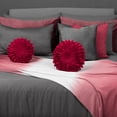 thumbnail image 3 of JWH 3D Handmade Round Decorative Sunflower Wool Throw Pillows for Bed Sofa 12inch Red, 3 of 9