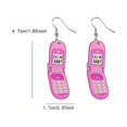 thumbnail image 1 of Acrylic Cute Doodle Graffiti Pattern Dangle Earrings Cartoon Style Light Weight Funny Adorable Female Gift, 1 of 5